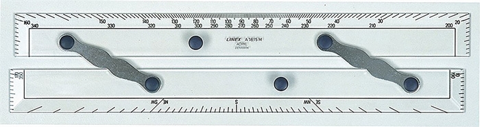 Linex règle parallèle A1615M de 38 cm transparente