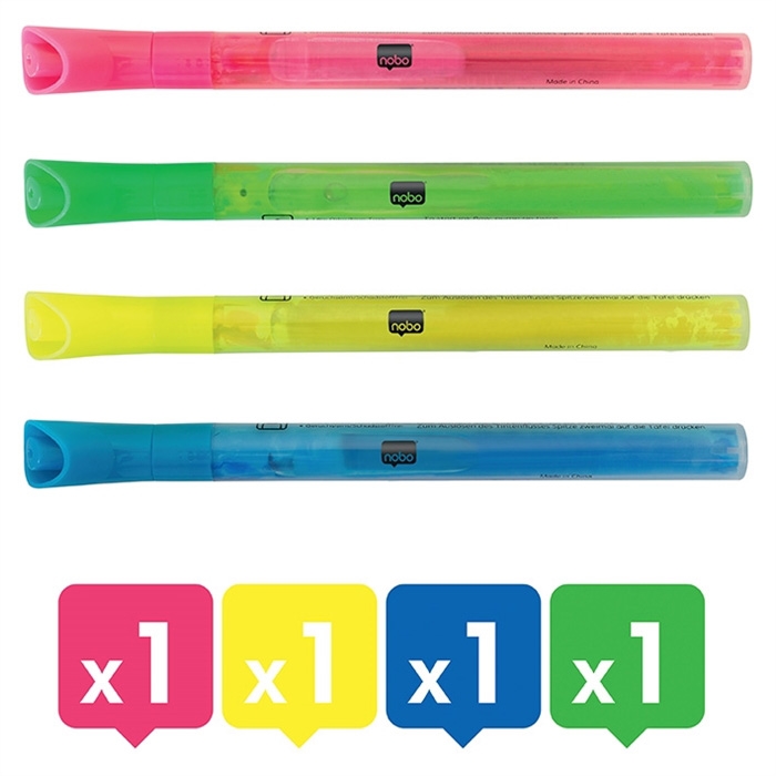 Nobo WB Marker neon rond 2mm assorti (4)