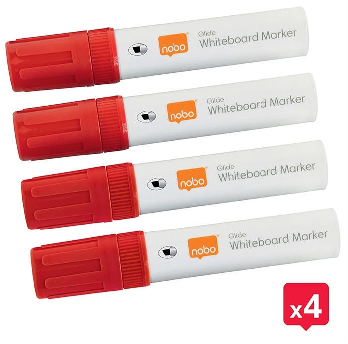 Nobo WB Marker Glide Jumbo incliné 10mm rouge (4)