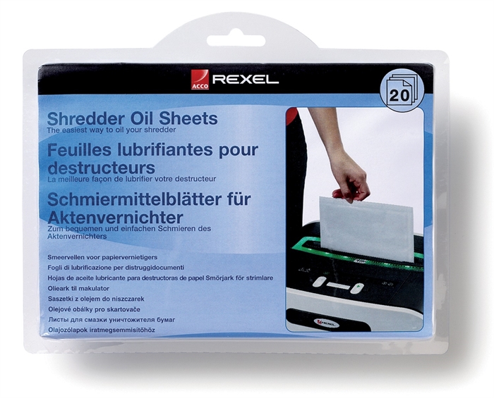 Rexel Feuilles d\'huile pour destructeur de documents (20)