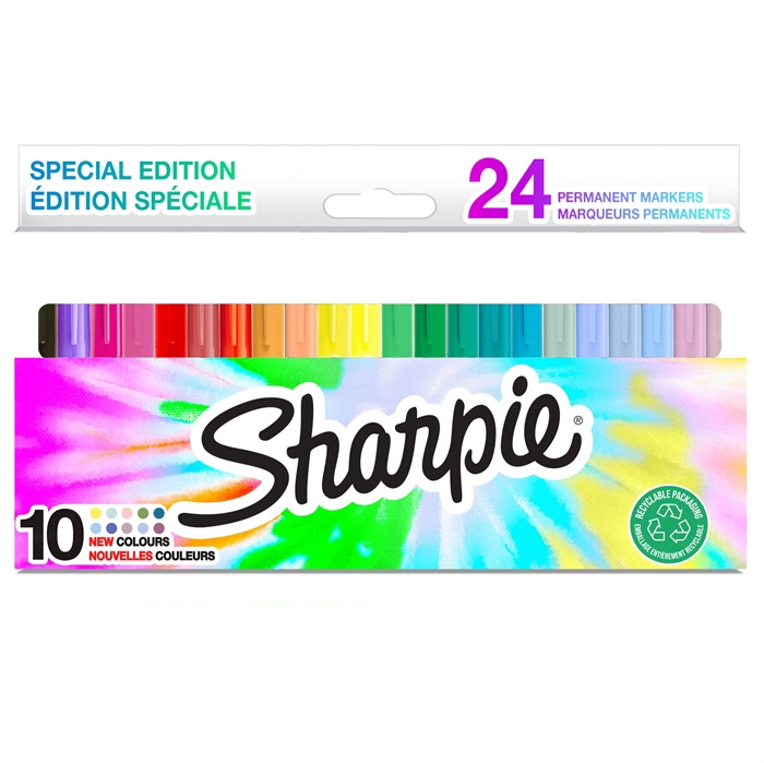 Feutre Sharpie Fine 1,0mm assortiment de blisters (24)