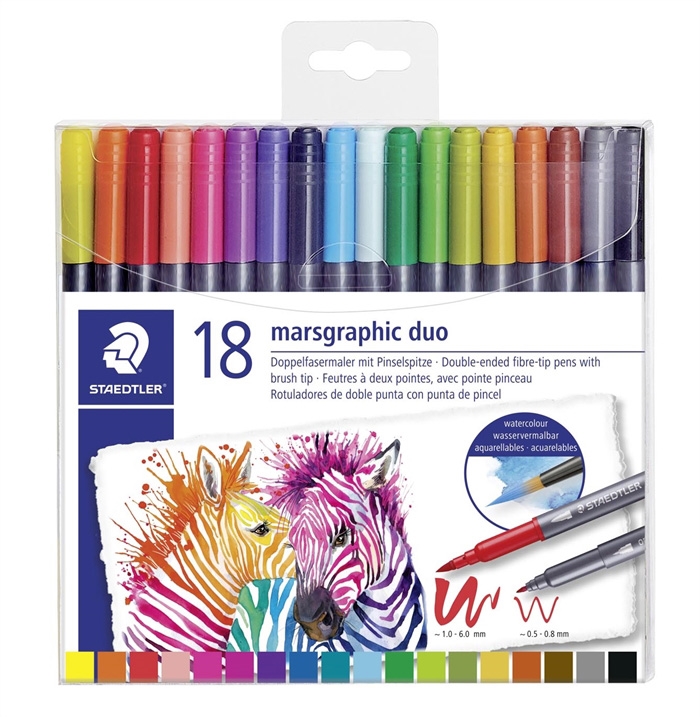 Staedtler Fiberpen Marsgraphic Duo stylos-feutres (18)