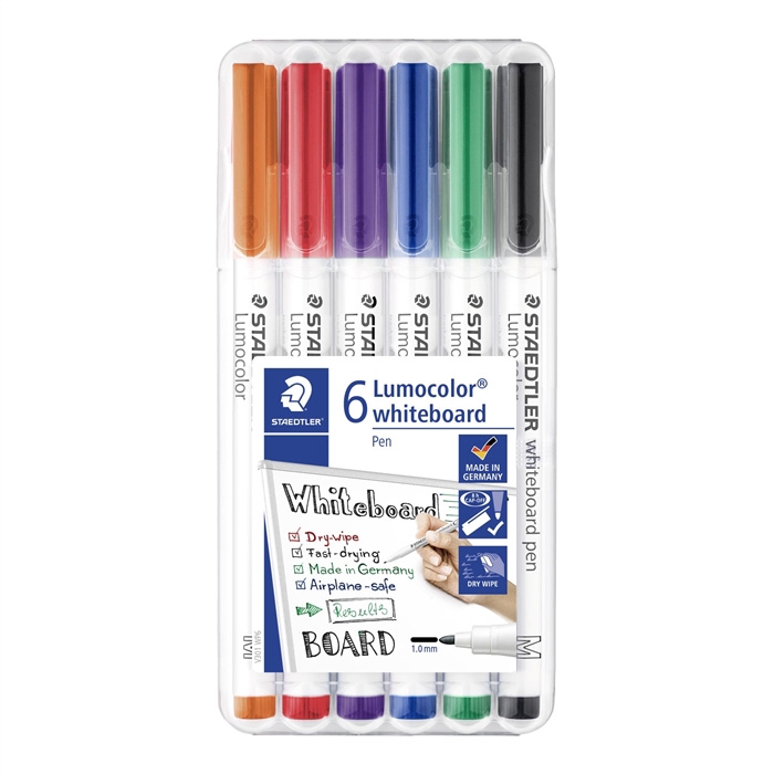 Staedtler WB Marqueur Lumocolor rond 1mm assortis (6)