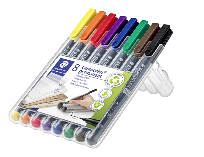 Staedtler Marqueur Lumocolor Perm 0,4mm assorti (8)