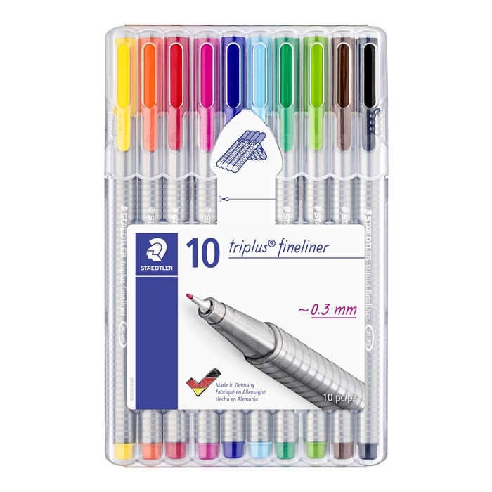 Staedtler Fineliner Triplus 0,3mm ass (10) 

Stylo-feutre Staedtler Fineliner Triplus 0,3mm assorti (10)