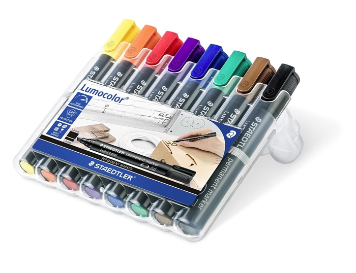 Staedtler marqueur Lumocolor Perm incliné 2-5mm assorti (8)