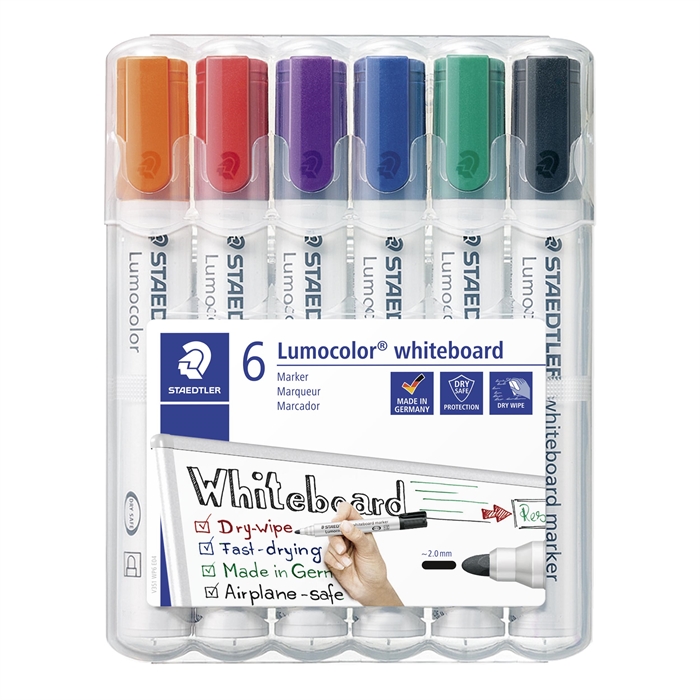 Staedtler WB Marqueur Lumocolor rond 2mm assorti (6)