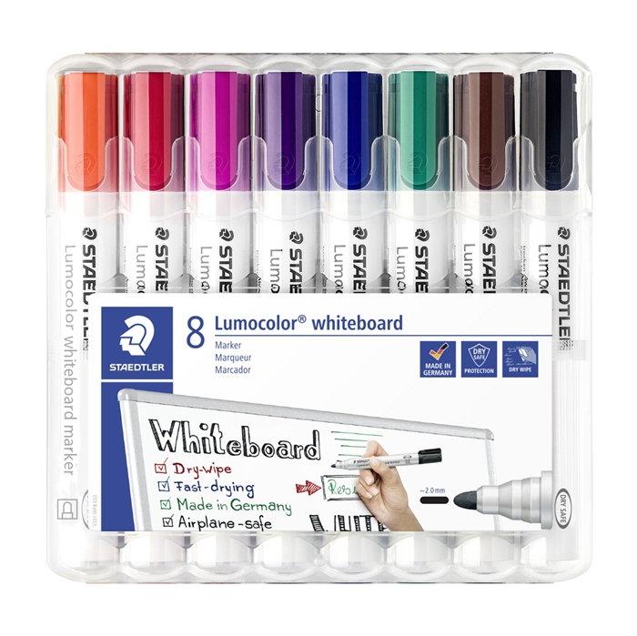 Staedtler WB Marqueur Lumocolor rond 2mm assorti (8)