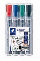 Staedtler Marqueur Lumocolor Flipchart incliné 2-5mm assorti (4)