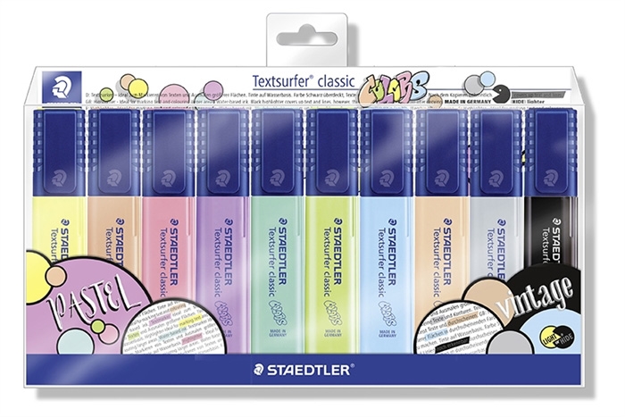 Staedtler Marqueur surligneur Textsurfer pastel/vintage ensemble (10)