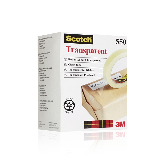 3M Ruban Scotch 550 19mmx66m clair