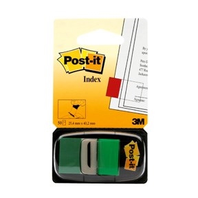 3M Post-it Indexfaner 25,4 x 43,2 mm, vertes