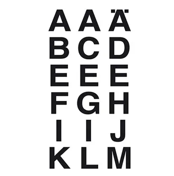 HERMA lettres d\'étiquettes A-Z 20 x 20 noir pièce