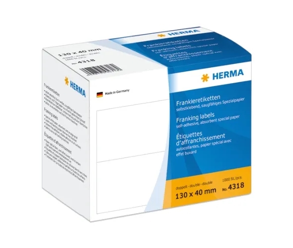 HERMA étiquette d\'affranchissement double 130 x 40 mm, 1000 pièces.