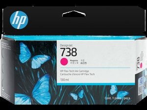 Cartouche d'encre HP 738 Magenta 130 ml pour DesignJet