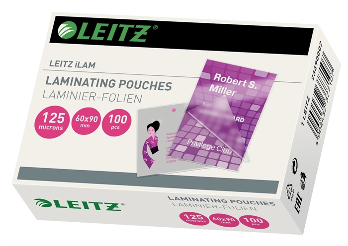 Leitz Pochette de Lamination Brillante 125my 60x90 (100)