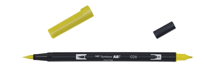 Tombow Marker ABT Dual Brush 026 or jaune doré.