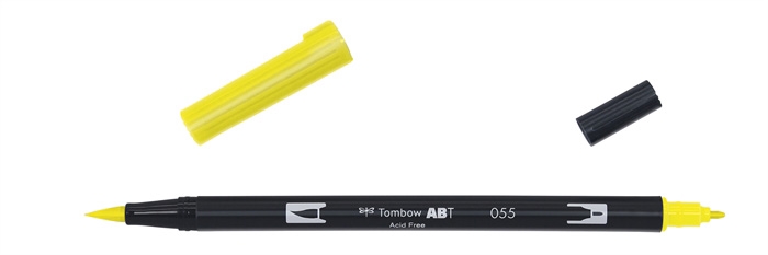 Tombow Marqueur ABT Dual Brush 055 jaune processus.