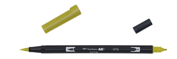 Tombow Marqueur ABT Dual Brush 076 ocre vert.