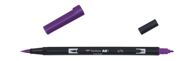 Tombow Marqueur ABT Dual Brush 676 violet royal