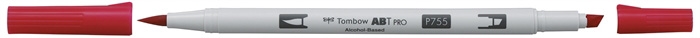 Marqueur Tombow à alcool ABT PRO Dual Brush 755 rouge rubis