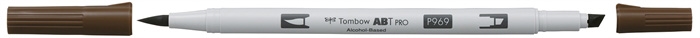 Tombow Marqueur alcool ABT PRO Dual Brush 969 chocolat