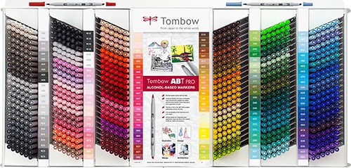 Tombow Marqueur alcool ABT PRO avec présentoir vide pour 864 pièces