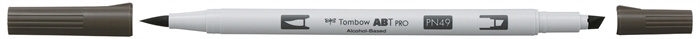 Tombow Marqueur à alcool ABT PRO Dual Brush N49 gris chaud 8.