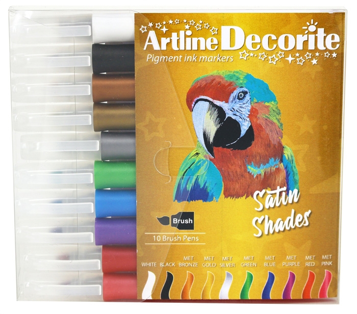 Artline Decorite pinceau métallique ensemble de 10