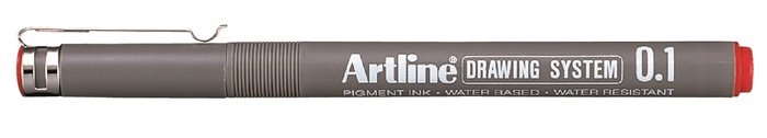 Système de dessin Artline 0.1 rouge