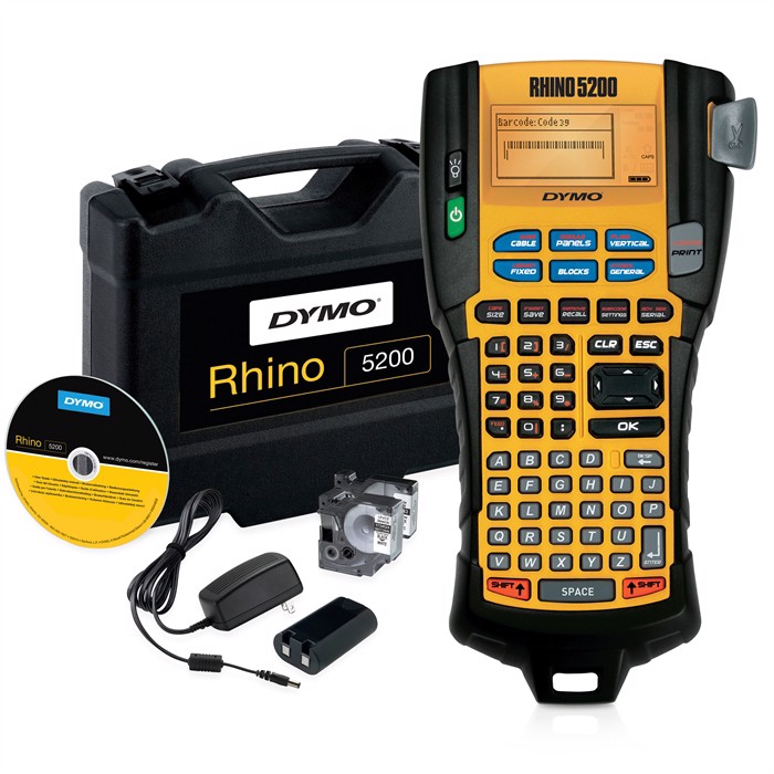 LabelManager Rhino 5200 pro machine dans un étui résistant.