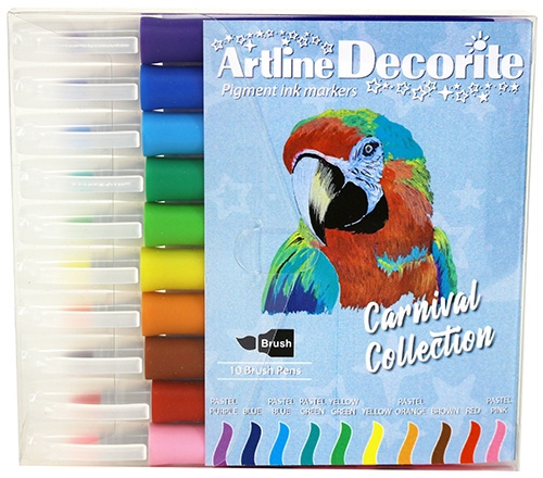 Artline Decorite pinceau pastel ensemble de 10 pièces