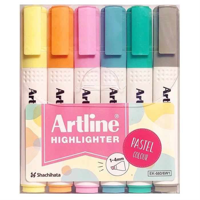 Artline Stylo surligneur 660 Pastel 6-P