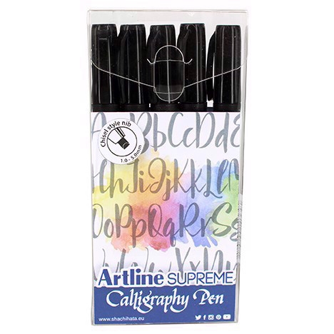 Stylo de calligraphie Artline Supreme 5 - set noir.