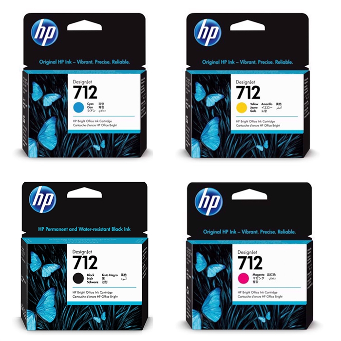 Ensemble complet d\'encre HP 712 cartouches d\'encre pour HP Designjet