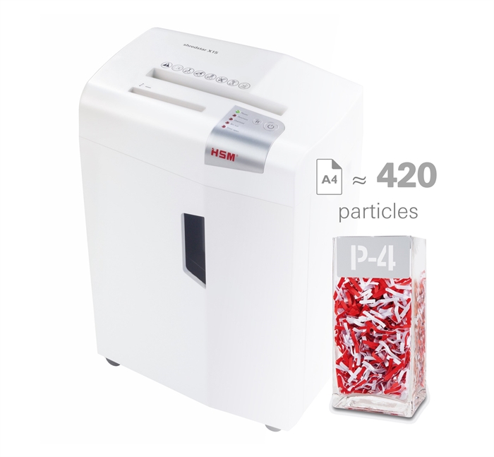 HSM Shredstar déchiqueteuse X15 P4 4x37 confettis