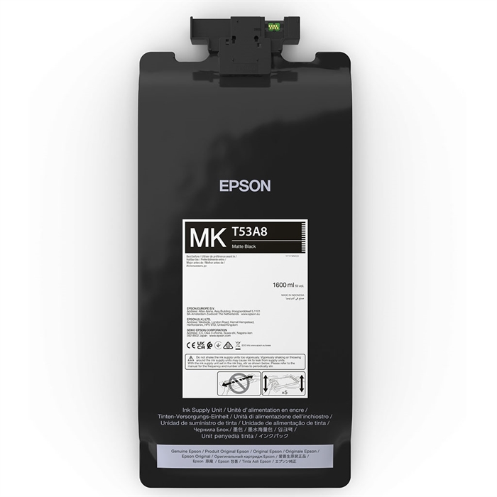 Epson sac d\'encre Noir Mat 1600 ml - T53A8