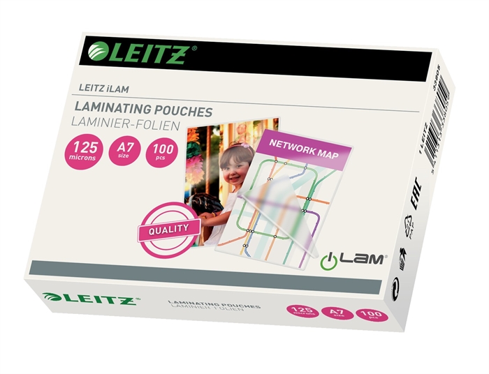 Leitz Pochette de plastification brillante 125my A7 (100)