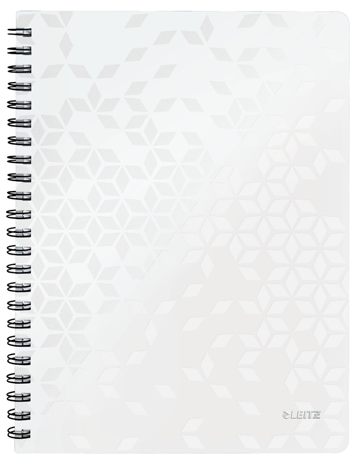 Leitz Bloc-notes WOW PP A4 avec ligne et perforé, 80 feuilles blanches.