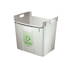 Leitz Corbeille à papier Basko pour recyclage 40L gris