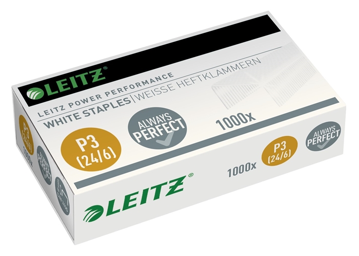 Leitz Agrafes 24/6 P3 jusqu\'à 30 feuilles blanc (1000)