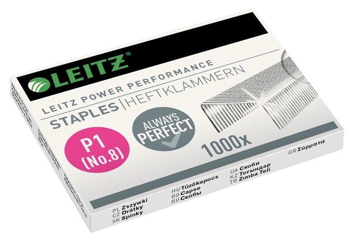 Leitz Agrafes No 8 P1 pour 15 feuilles (1000)