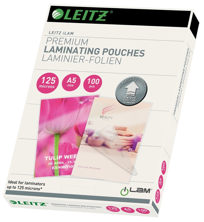 Leitz Pochette de plastification UDT brillante 125 microns A5 (100)