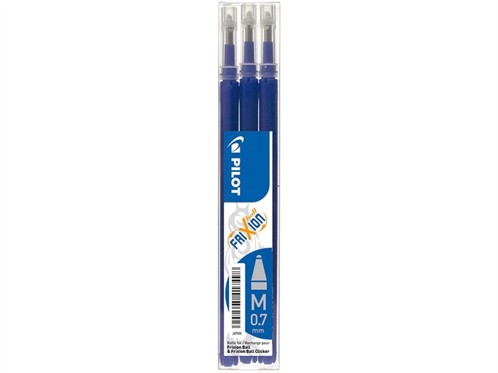 Pilot Frixion Clicker 0,7 recharge bleue (3)