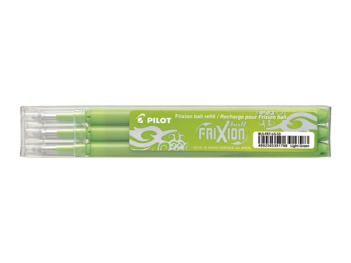 Pilot Frixion Clicker 0,7 recharge, vert clair (3)