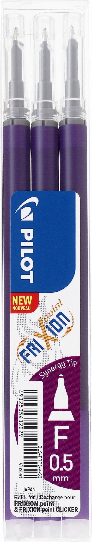 Pilot Frixion Point Clicker 0,5 recharge violette (3)