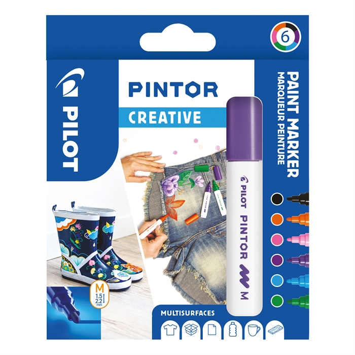 Pilot Marker Pintor Moyen Créatif 1,4 assorti (6)