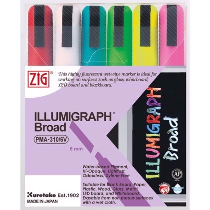 ZIG Illumigraph 6mm 6 - Ensemble