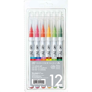 ZIG Clean Color Pensel Pen Set avec 12 pièces