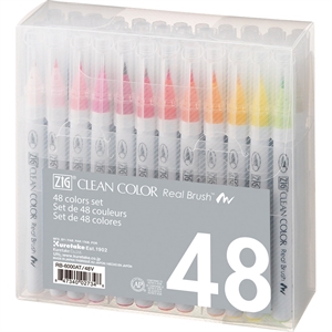 ZIG Stylo Pinceau Clean Color Set de 48 pièces.